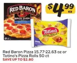 Winn Dixie Red Baron Pizza or Totino's Pizza Rolls offer