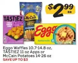 Winn Dixie Eggo Waffles, TAST!EZ Apps or McCain Potatoes offer