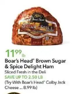 Publix Boar's Head Brown Sugar & Spice Delight Ham offer