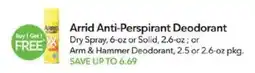 Publix Arrid Anti-Perspirant Deodorant offer