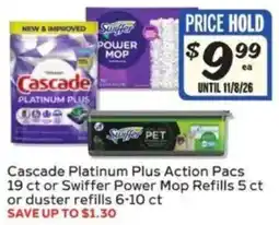 Winn Dixie Cascade Platinum Plus Action Pacs or Swiffer Power Mop Refills or duster refills offer