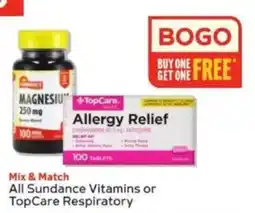 Winn Dixie Sundance Magnesium or TopCare Allergy Relief offer
