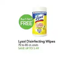Publix Lysol disinfecting wipes offer