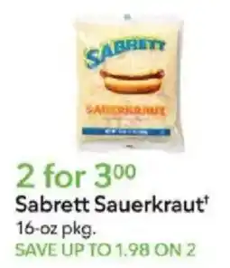Publix Sabrett Sauerkraut offer