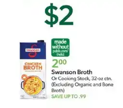 Publix Swanson Broth Or Cooking Stock offer