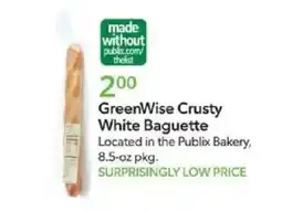 Publix GreenWise Crusty White Baguette offer