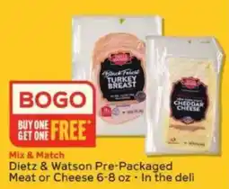 Winn Dixie Dietz & Watson Pre-Packaged Meat or Cheese offer