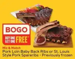 Winn Dixie Pork Loin Baby Back Ribs offer