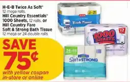 H-E-B H-E-B Soft & Strong Bath Tissue offer