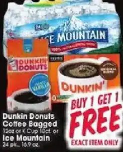 Jewel-Osco Dunkin Donuts Coffee Bagged offer