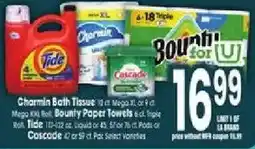 Jewel-Osco Charmin Bath Tissue, Bounty Paper Towels, Tide, Cascade offer