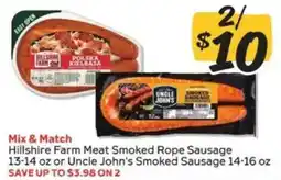 Winn Dixie Hillshire Farm Meat Smoked Rope Sausage or Uncle John's Smoked Sausage offer