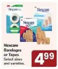 Jewel-Osco Nexcare Bandages or Tapes offer