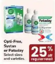 Jewel-Osco Opti-Free, Systan or Pataday offer