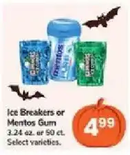 Jewel-Osco Ice Breakers or Mentos Gum offer