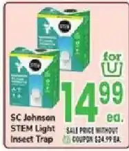 Jewel-Osco Sc Johnson stem light insect trap offer
