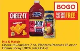 Winn Dixie Cheez-It Crackers, Planters Peanuts or Ocean Spray Juice offer