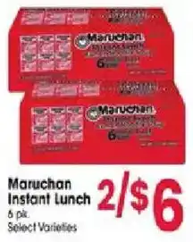 Jewel-Osco Maruchan instant lunch offer