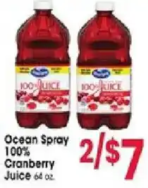 Jewel-Osco Ocean Spray cranberry juice offer