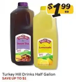 Winn Dixie Turkey Hill Drinks Half Gallon offer