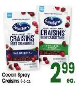Jewel-Osco Ocean Spray Craisins offer