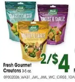 Jewel-Osco Fresh Gourmet Croutons offer