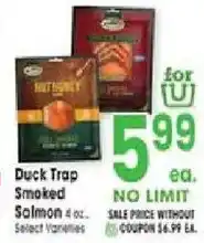 Jewel-Osco Duck Trap Smoked Salmon offer