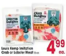 Jewel-Osco Louis Kemp Imitation Crab or Lobster Meat offer