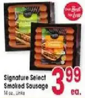 Jewel-Osco Signature Select Smoked Sausage offer