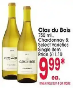 Jewel-Osco Clos du Bois Chardonnay & Select Varieties offer