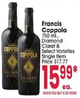 Jewel-Osco Francis Coppola claret offer
