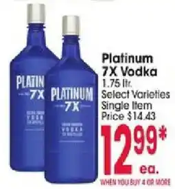Jewel-Osco Platinum 7x Vodka offer