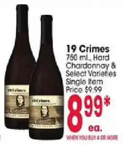 Jewel-Osco 19 Crimes Hard Chardonnay offer