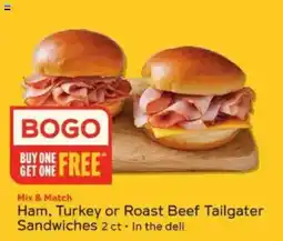 Winn Dixie Ham Turkey or Roast Beef Tailgater Sandwiches offer