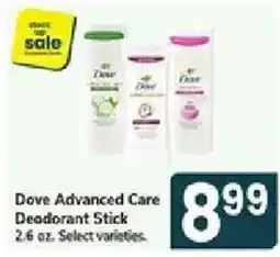 Jewel-Osco Dove Advanced Care Deodorant Stick offer