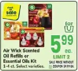 Jewel-Osco Air Wick Scented Oil Refills or Essential Oils Kit offer