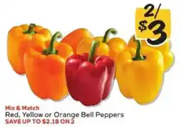 Winn Dixie Red, Yellow or Orange Bell Peppers offer