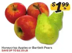 Winn Dixie Honeycrisp Apples or Bartlett Pears offer