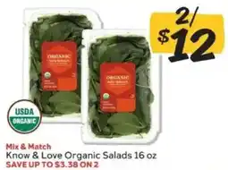 Winn Dixie Know & Love Organic Salads offer