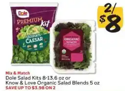 Winn Dixie Dole Salad Kits or Know & Love Organic Salad Blends offer
