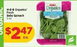 H-E-B H-E-B Organics Fresh Baby Spinach offer