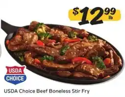 Winn Dixie Usda Choice Beef Boneless Stir Fry offer