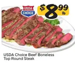 Winn Dixie Usda Choice Beef Boneless Top Round Steak offer