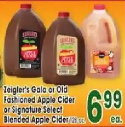 Jewel-Osco Zeigler's Gala or Old Fashioned Apple Cider or Signature Select Blended Apple Cider offer