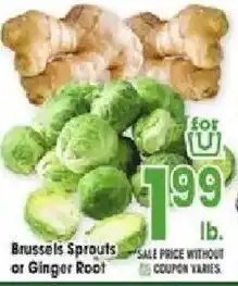 Jewel-Osco Brussels Sprouts or Ginger Root offer