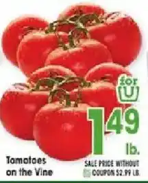 Jewel-Osco Tomatoes on the Vine offer