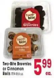 Jewel-Osco Two-Bite Brownies or Cinnamon Rolls offer