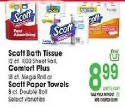 Jewel-Osco Scott Bath Tissue or Scott Paper Towels offer