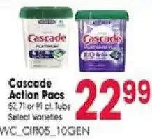 Jewel-Osco Cascade Action Packs offer