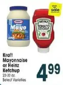 Jewel-Osco Kraft Mayonnaise or Heinz Ketchup offer